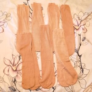 3/$10 🌟 Lot Of 7 NEW Unisex Men's Women's Tan Socks